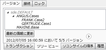 複数の従来のバージョンを含むジオデータベース