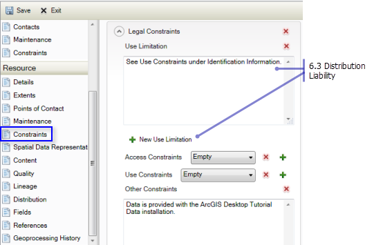 Resource Constraints page: Distribution Liability