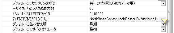 許可されるモザイク手法