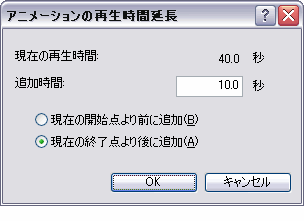 アニメーションの最後に時間を追加する