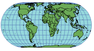 エケルト図法（第 4 図法）の説明図