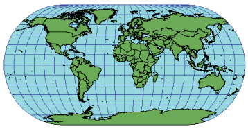 エケルト図法（第 3 図法）の説明図