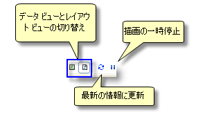 データ ビューとレイアウト ビューの切り替え