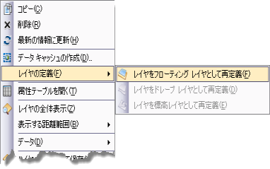 ArcGlobe でのデータのフローティング レイヤーとしての再定義