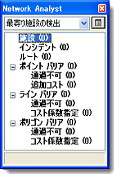 クラスが空の [Network Analyst] ウィンドウ