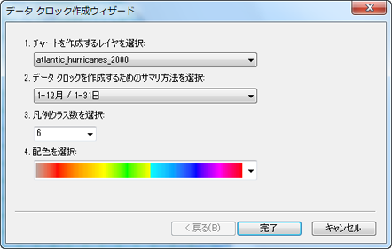 [データ クロック作成ウィザード] ダイアログ ボックス