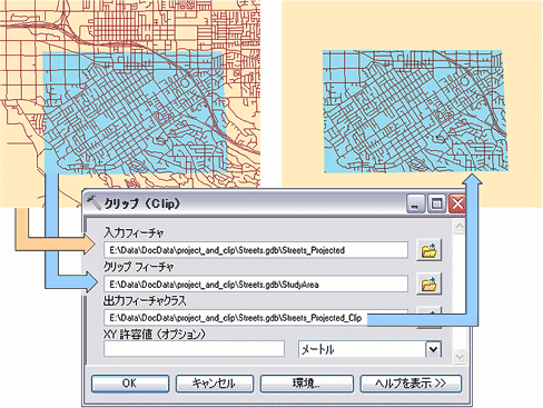 クリップ ツールの使用