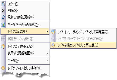 ArcGlobe でのデータの標高レイヤーとしての再定義