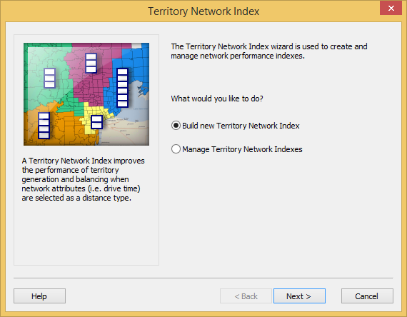 新規テリトリー ネットワーク インデックスの構築