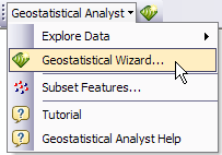 Access to the Geostatistical Wizard