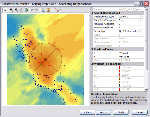 The Geostatistical Wizard dialog box