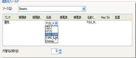 [名前] フィールドの設定