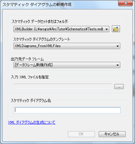 [スケマティック ダイアグラムの新規作成] ダイアログ- XML ビルダー