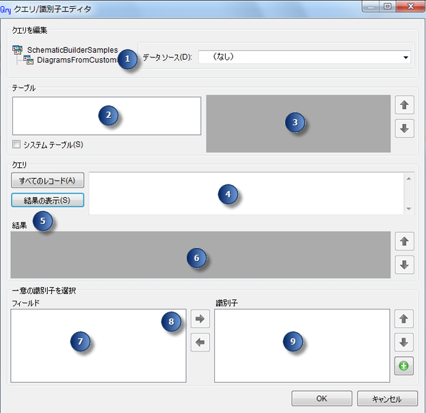 [クエリ/識別子エディター] ダイアログ