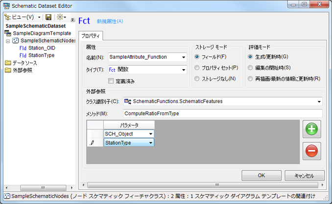 サンプル関数属性 - メソッド パラメーターの設定