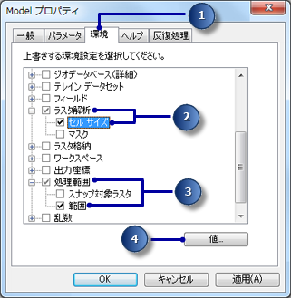 環境の選択