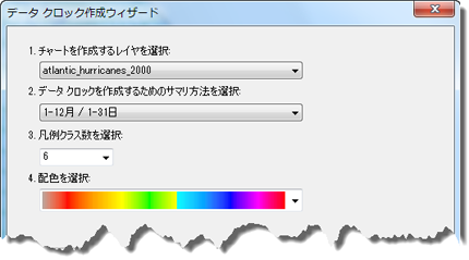 [データ クロック作成ウィザード] ダイアログ ボックス