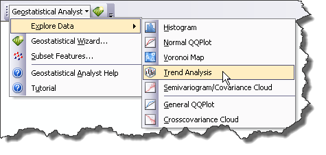Trend Analysis on the Explore Data menu Trend Analysis on the Explore Data menu
