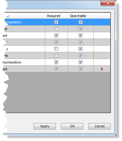 Remove field option Remove field option
