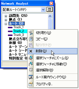ルートの削除 ルートの削除