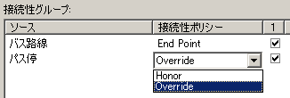 接続性ポリシーをオーバーライドするジャンクションの設定 接続性ポリシーをオーバーライドするジャンクションの設定