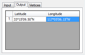 Output tab Output tab