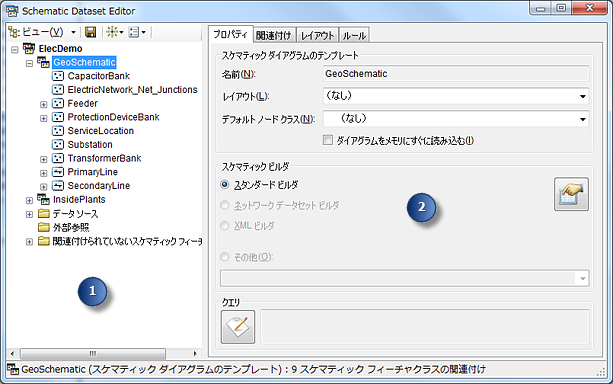 スケマティック データセット エディターのウィンドウ スケマティック データセット エディターのウィンドウ