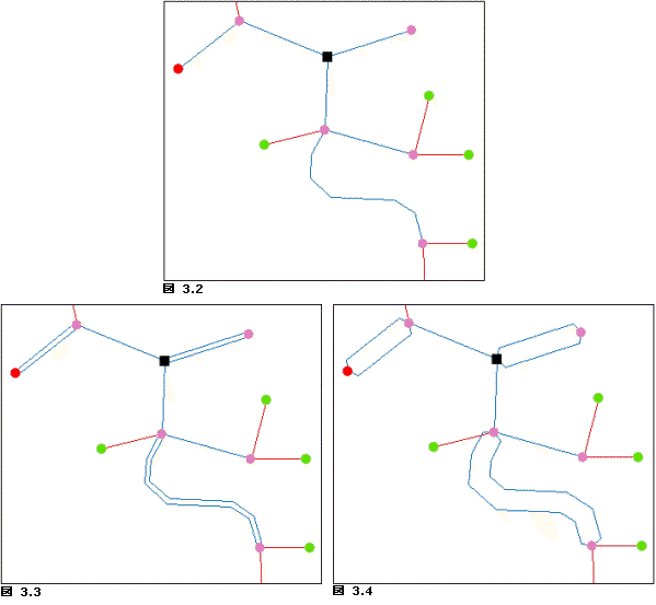 重複リンクの切り離し - オフセットの例 重複リンクの切り離し - オフセットの例