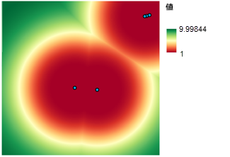既存の学校からのランク付けされた距離 既存の学校からのランク付けされた距離