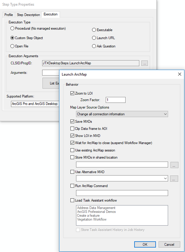 Launch ArcMap dialog box with default behavior configuration Launch ArcMap dialog box with default behavior configuration