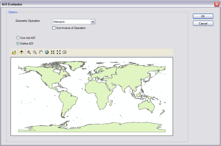 AOI evaluator options AOI evaluator options