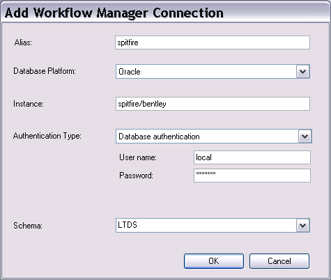 Add Workflow Manager (Classic) Connection dialog box Add Workflow Manager (Classic) Connection dialog box