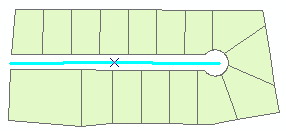 選択された道路の中心線を使用して区画をクリップ