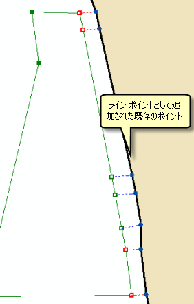 ライン ポイントとして追加された既存のポイント