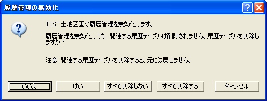 無効化の警告