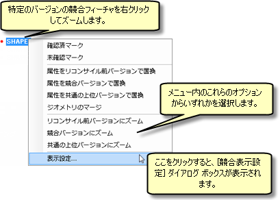 競合フィーチャのズーム