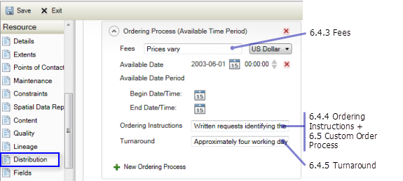 Resource Distribution page: Custom Order Process