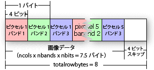 BIP イメージの totalrowbytes