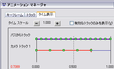 トラックのアニメーション再生時間を短縮する