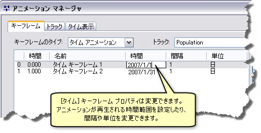 キーフレームの値を変更する