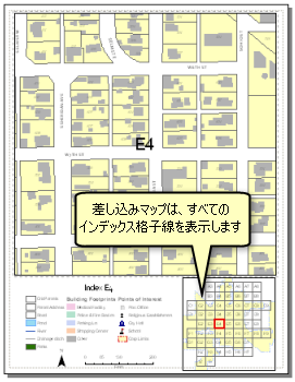 他のデータ フレームの範囲と交差する、指定したレイヤーのフィーチャの結合された範囲を取得することにより、マップの範囲を取得する例