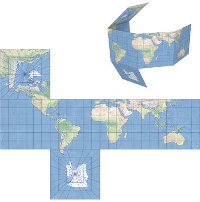 キューブ図法の例