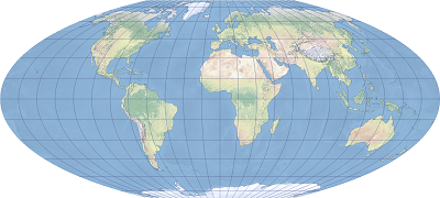 McBryde-Thomas Flat-Polar Quartic 図法の例