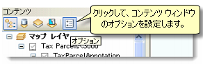 [コンテンツ] ウィンドウのオプションの表示