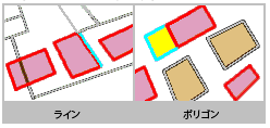 「線分を共有する」フィーチャを検索