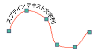 曲線に沿ってテキストを追加する