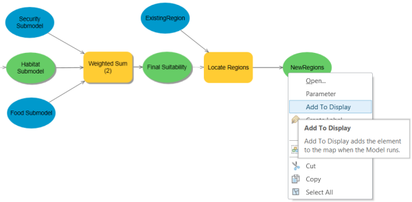 Adding the results from Locate Regions to the display