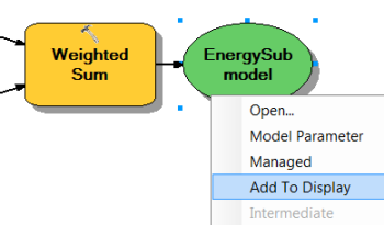 Adding the output to the display from Weighted Sum