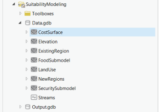 Adding the CostSurface layer to the Contents pane