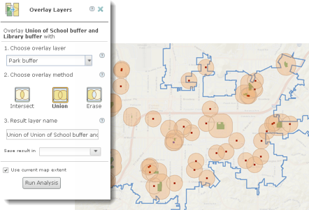 Overlay Layers tool with Union option